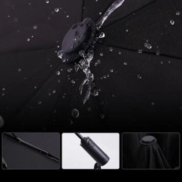 Зонт с фонариком Xiaomi KongGu-2 Auto Folding Umbrella (Black) - 3