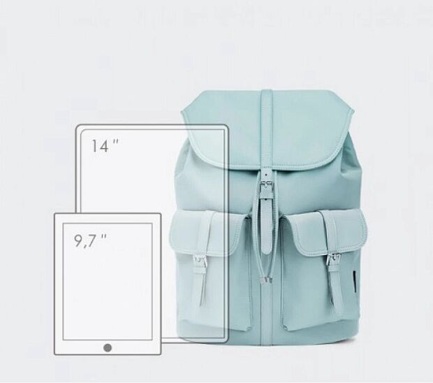 Рюкзак 90 points Commuter Ladies Backpack Laptop Waterproof Nylon Bag (Blue) - 4
