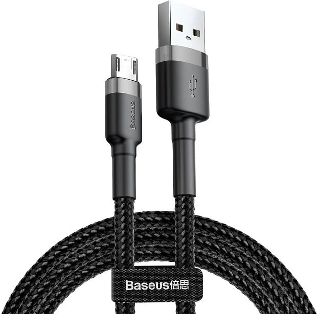 Кабель Baseus Cafule Cable USB For Micro 2.4A 1m CAMKLF-BG1 (Black/Черный) - 1