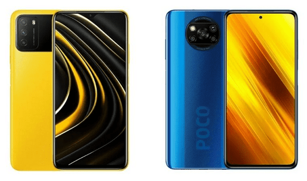 Сравнение внешнего вида смартфонов Xiaomi Poco M3 и Poco X3